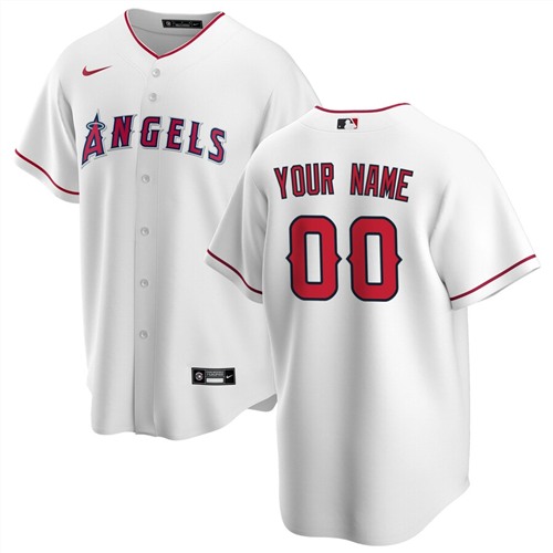 Men's Los Angeles Angels ACTIVE PLAYER White Custom Stitched MLB Jersey